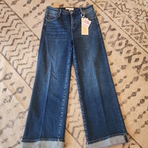 Women's Blue Wide-Leg Jeans
